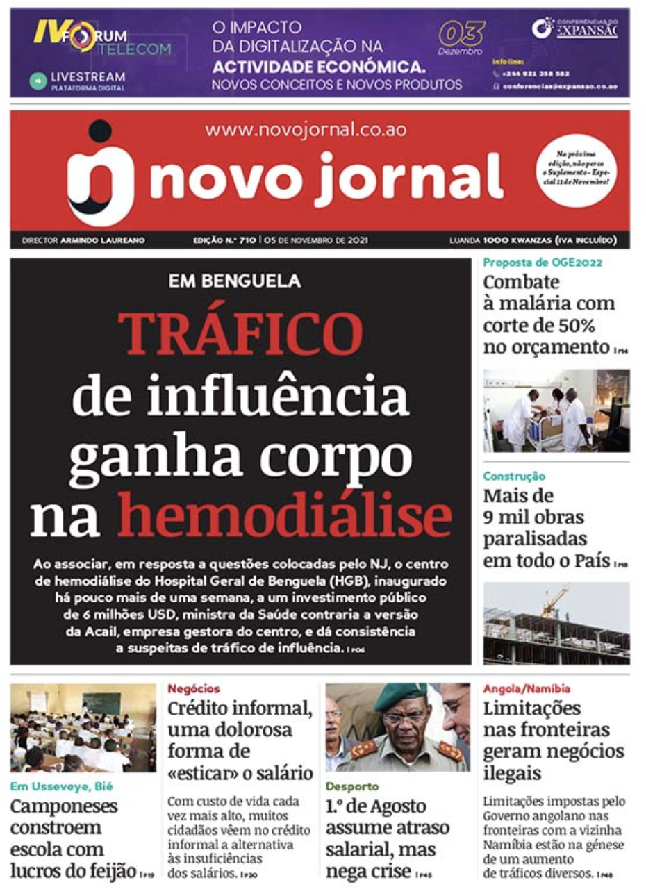 Espaço Novo Jornal na LAC, Edição de 05 de Novembro 2021